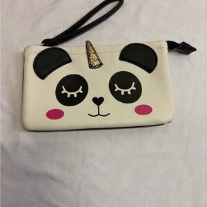 Betsey Johnson Luv Betsey Panda Unicorn Wristlet – White & Black